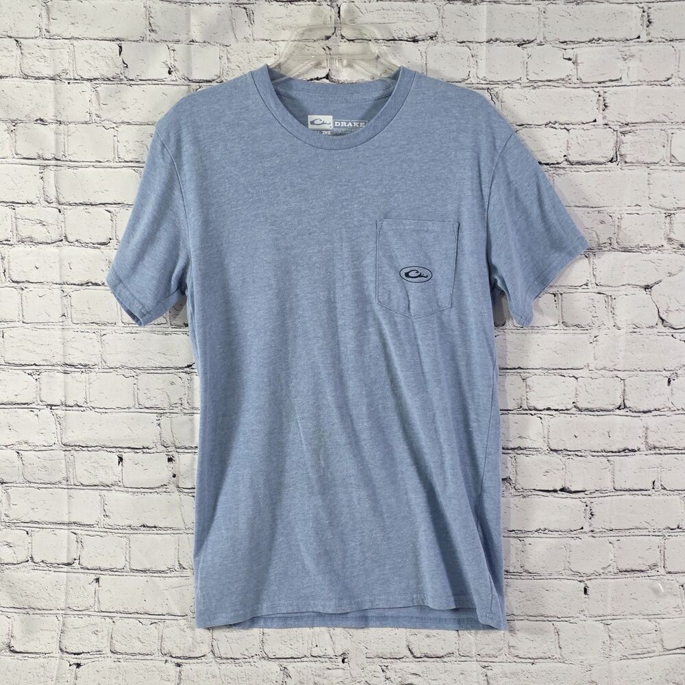 Drake Waterfowl Systems Men's Medium Blue SS T-Shirt